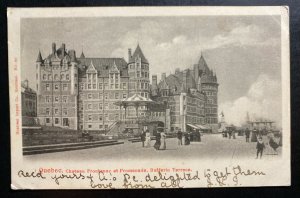 1904 Quebec Canada Picture Postcard Cover To St Heliers Jersey Channel Island UK