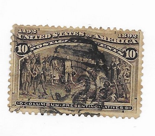 USA #237 Perf Stains Used - Stamp - CAT VALUE $9.00