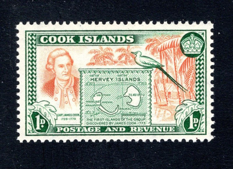 Cook Islands, Scott 132, VF, Unused, Original Gum, CV $4.00   ..... 1500083