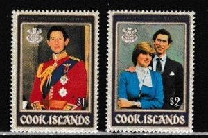 Cook Islands # 659-660, Royal Wedding, Mint NH 1/2 Cat.