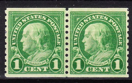 MOstamps - US Scott #598 Mint OG NH Coil Pair - Lot # HS-H720
