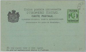 65992 - MONTENEGRO - POSTAL HISTORY - STATIONERY CARD favor cancellation - P17-