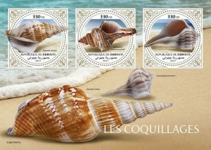 2021/09 - DJIBOUTI - SHELLS                         3V  complet set    MNH ** T