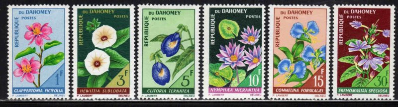 Dahomey #226-31 ~ Cplt Set of 6 ~ Flowers ~ Mint, NH  (1967)