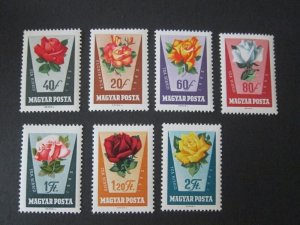 Hungary 1962 Sc 1465-71 flower MNH