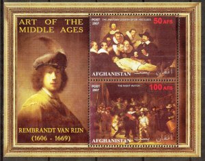 Afghanistan 2007 Art Paintings Rembrandt Sheet MNH