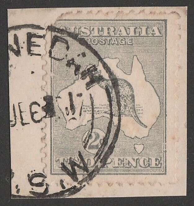 AUSTRALIA 1915 Kangaroo 2d 3rd wmk 'SUBSTITUTED CLICHE Die IIA'. ACSC cat $2250.