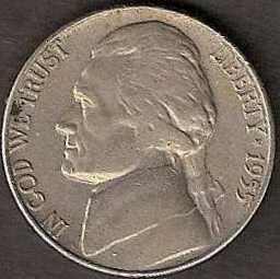 1955-D - Jefferson Nickel - VF