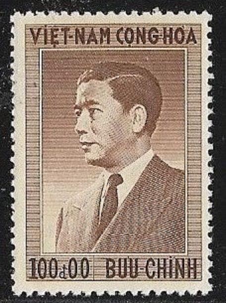 South Vietnam 1956 100pi Pres Ngo Din Diem, og, MNH, VF, Scott $60.00