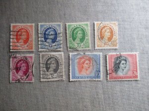 Rhodesia and Nyasaland, Scott# 141-143B, 147, 148-150, 152, used