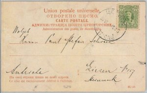 66011 - MONTENEGRO  - POSTAL HISTORY - POSTCARD to AUSTRIA  1908