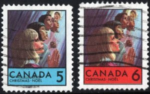 SC#502-503 5¢ & 6¢ Christmas: Children of the World in Prayer (1969) Used