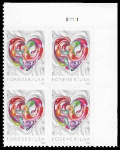PCBstamps  US #5036 PB $1.96(4x{49c})Quilled Paper Hearts, MNH, (PB-2a)