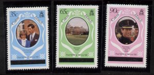 Caicos Islands 8-10 MNH - Charles & Diana Wedding, Kensington Palace