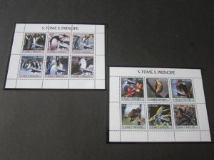 St. Thomas & Prince Islands 2003 Sc 1483-4 Bird set MNH