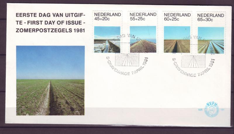 Z278 JLstamps 1981 netherlands fdc cover #b569-72 designs