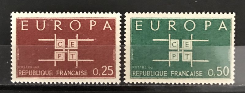 France 1963 #1074-5, Europa, MNH.