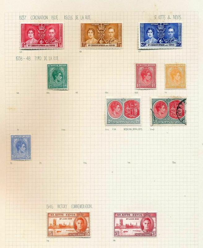 Turks & Caicos St Lucia 1937/48 GVI M&U (50+Items) GX 593