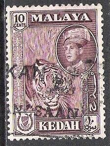 Kedah #100 (v) Sultan & Tiger Used