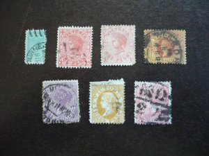 Stamps - Victoria - Scott# 193-196,198,202 - Used Part Set of 7 Stamps