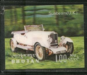 Bhutan 1971 Classic Car Sunbeam UK Antique Automobiles Transport Exotica 3D S...