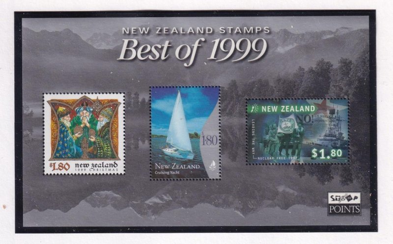 NEW ZEALAND BEST OF 1999 3 DIFFERENT S/SHEETS POST OFFICE FRESH