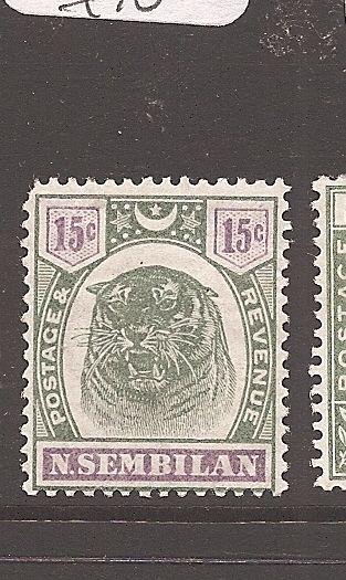 Malaya Negri Sembilan 1895 15c Tiger SG 13 MOG (6ath)