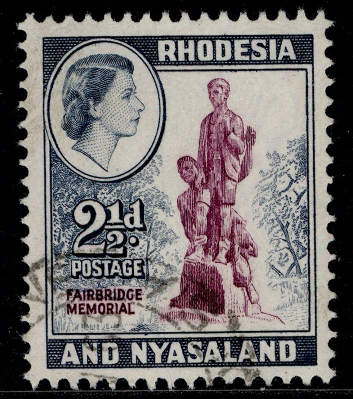 RHODESIA & NYASALAND QEII SG21, 2½d purple & grey-blue, FINE USED. 