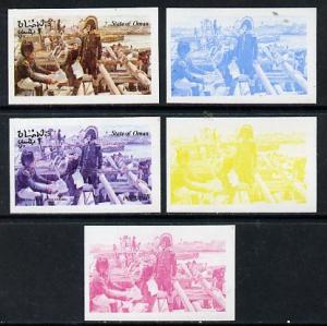 Oman 1974 Napoleon 2b (N at Island of Lobau) set of 5 imp...