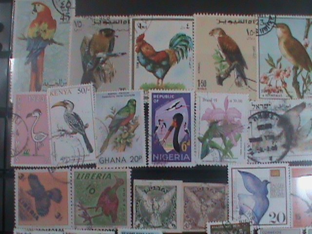 ​WORLDWIDE-49 DIFFERENT LOVELY BEAUTIFUL BIRDS-VF MANY OVER 60 YEARS OLDIES