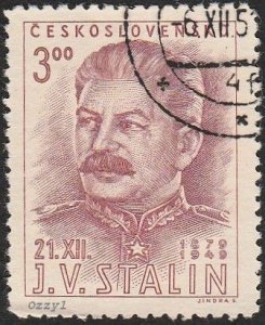 Czechoslovakia #400 1949 3k J.V. Stalin USED-VF-LHM.