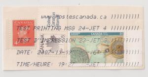 Canada: 84c #1407 +others on piece w TEST spray-on cancel VF