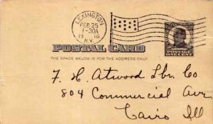 United States, Government Postal Card, Flags, Machine Cancel, Kentucky