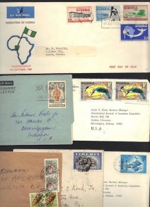 BRITISH AFRICA 1940-60s COLL OF 20 COMM CVR 1 FDC NIGERIA LIBERIA TANZANIA KENYA