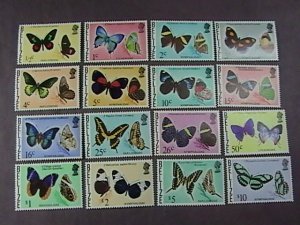 BELIZE  # 345-360-MINT/NEVER HINGED----COMPLETE SET--BUTTERFLIES--1974-77