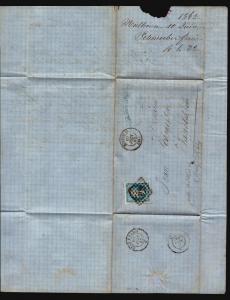 France 1863 Letter Cover / Mulhouse CDS - Z15713