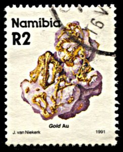 Namibia 688, used, Gold