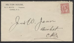 1907 Hilton House Hotel Cover Canso to Arichat NS