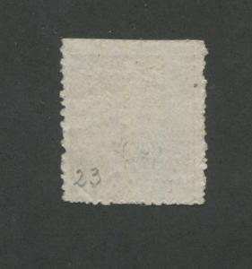 1877 Fiji Postage Stamp #38 Mint Average No Gum 4 Pence Overprint Surcharge