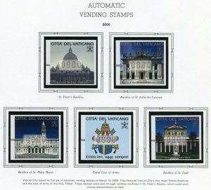 VATICAN CITY 2000  COMPLETE YEAR SET STAMPS MINT NH ON WHITE ACE ALBUM PAGES