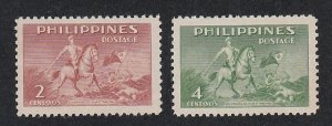 Philippines # 535-536, General del Pilar, Mint LH, 1/3 Cat.