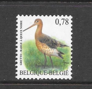 BIRDS -BELGIUM #2126 GODWIT MNH