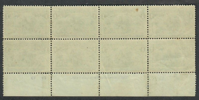 $US Sc#230 M/LH/XF Plate Block, some reinforced perf seps, Cv. $700