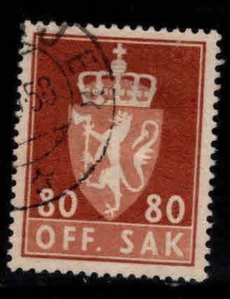 Norway Scott o78 used official stamp