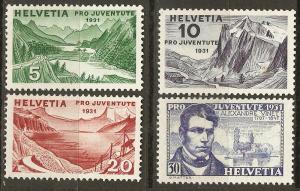 Switzerland B57-60 Mi 246-9 MLH VF 1931 SCV $5.90