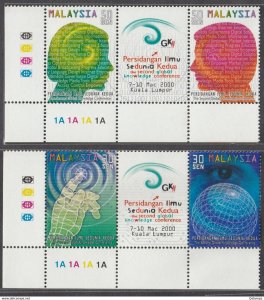 MALAYSIA 2000 The Second Global Knowledge Conference 2 pairs SG#867ba & 869a MNH