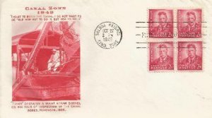 Theodore Roosevelt Canal Zone 2 cent red block FDC !#2