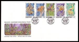 Guernsey Animals of Rainforest FDC SG#469-473