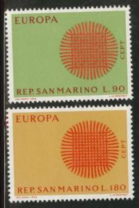 San Marino Scott 729-30 MH* 1970 Europa set