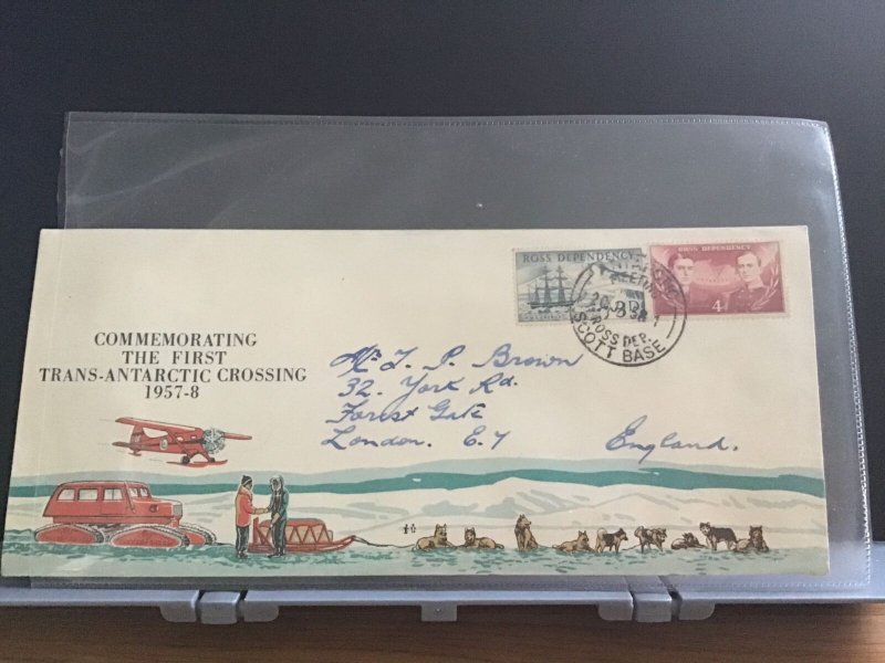 Ross Dependency 1958 Trans Antarctic Crossing   stamps cover R31147